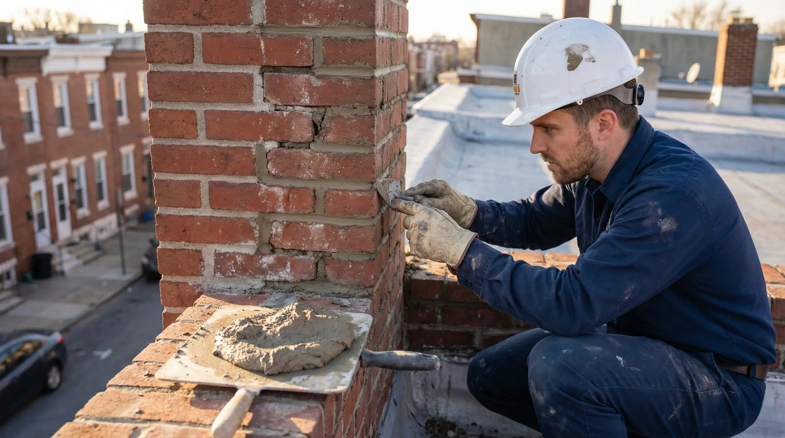 Chimney repair and restoration work